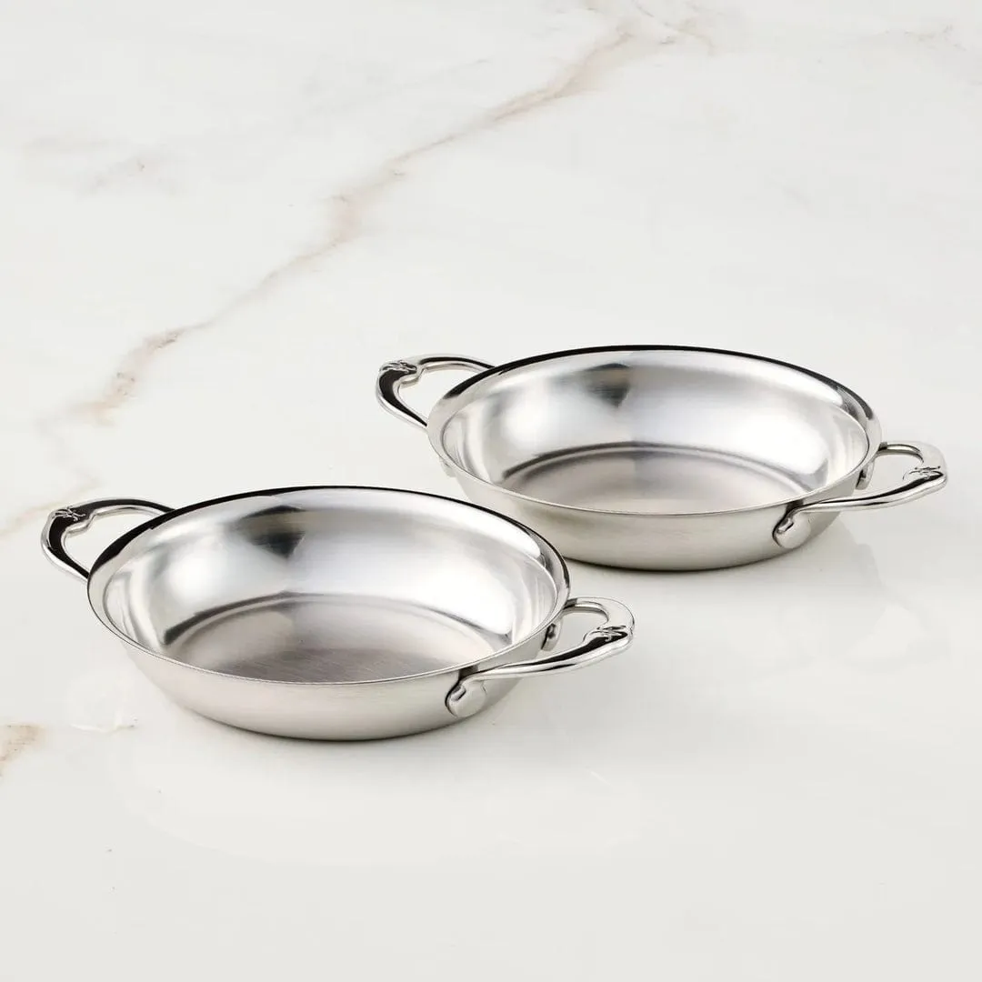Hestan Provisions Stainless Steel - Small Oval Au Gratin Set - 2-piece - 6.5 x 5.5