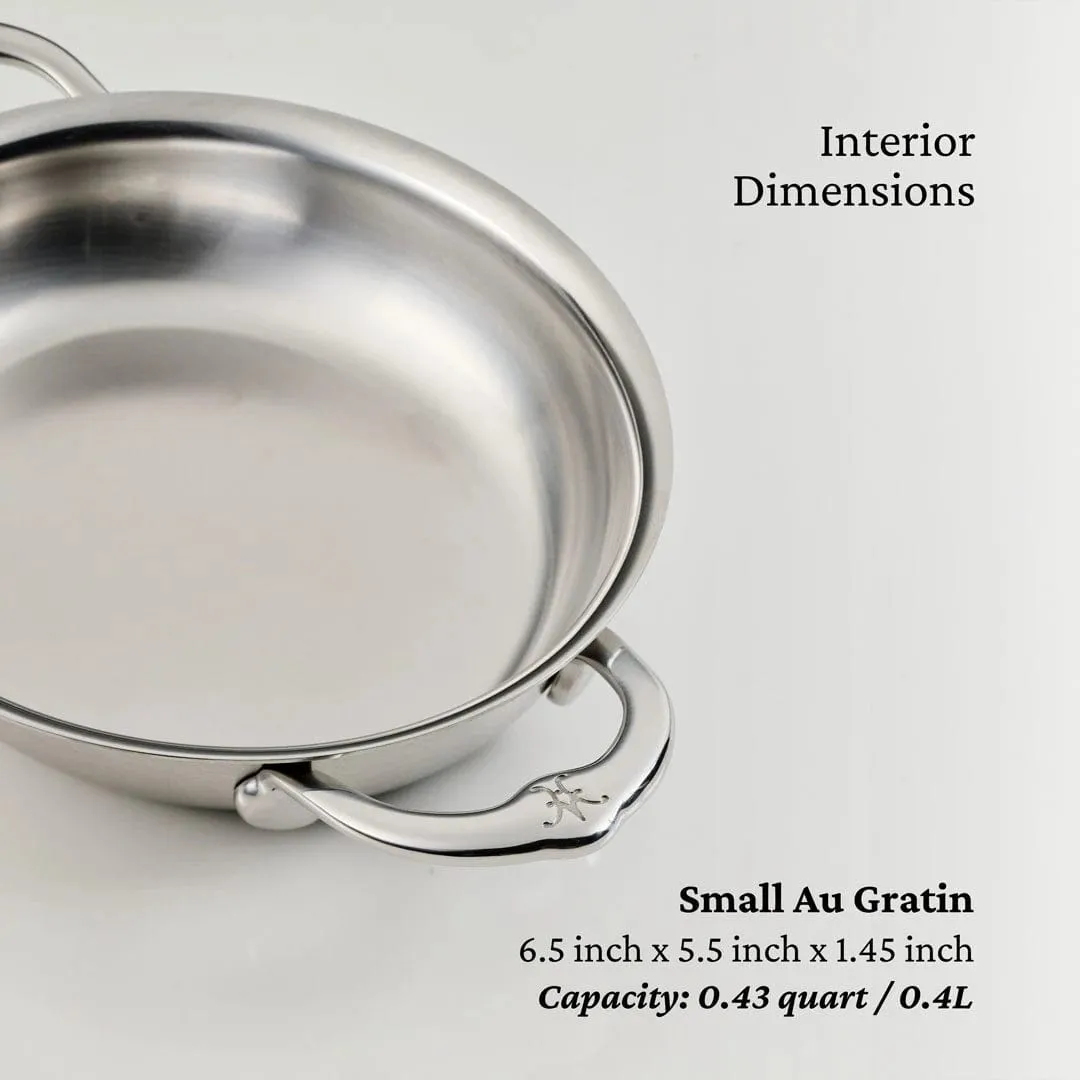 Hestan Provisions Stainless Steel - Small Oval Au Gratin Set - 2-piece - 6.5 x 5.5