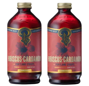Hibiscus Cardamom Syrup two-pack by Portland Syrups