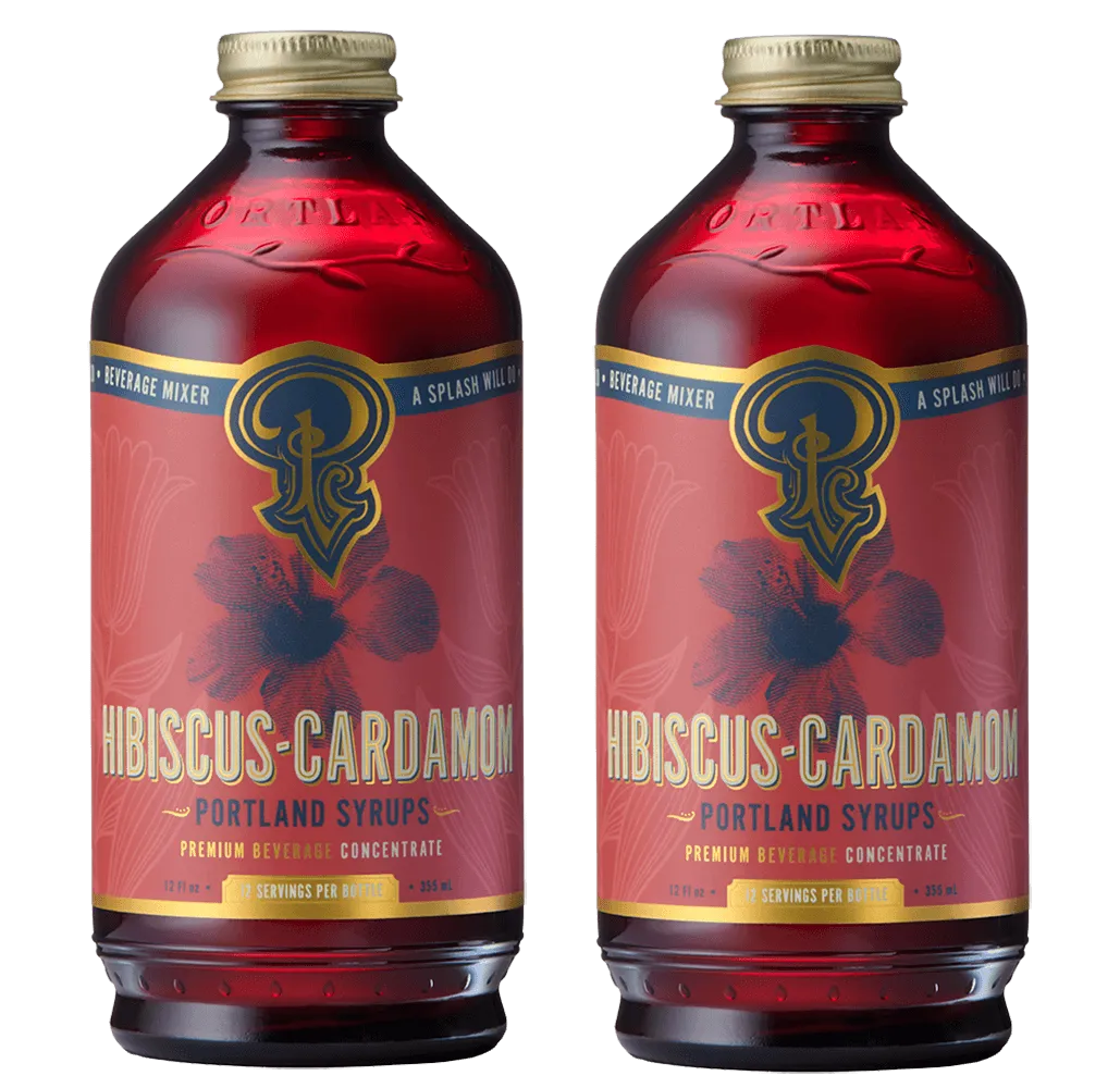 Hibiscus Cardamom Syrup two-pack by Portland Syrups