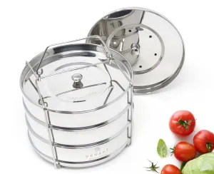 Instant Pot Insert Pans. 3 Tier for 6 Qt / 8 Qt Pressure Cookers by ecozoi