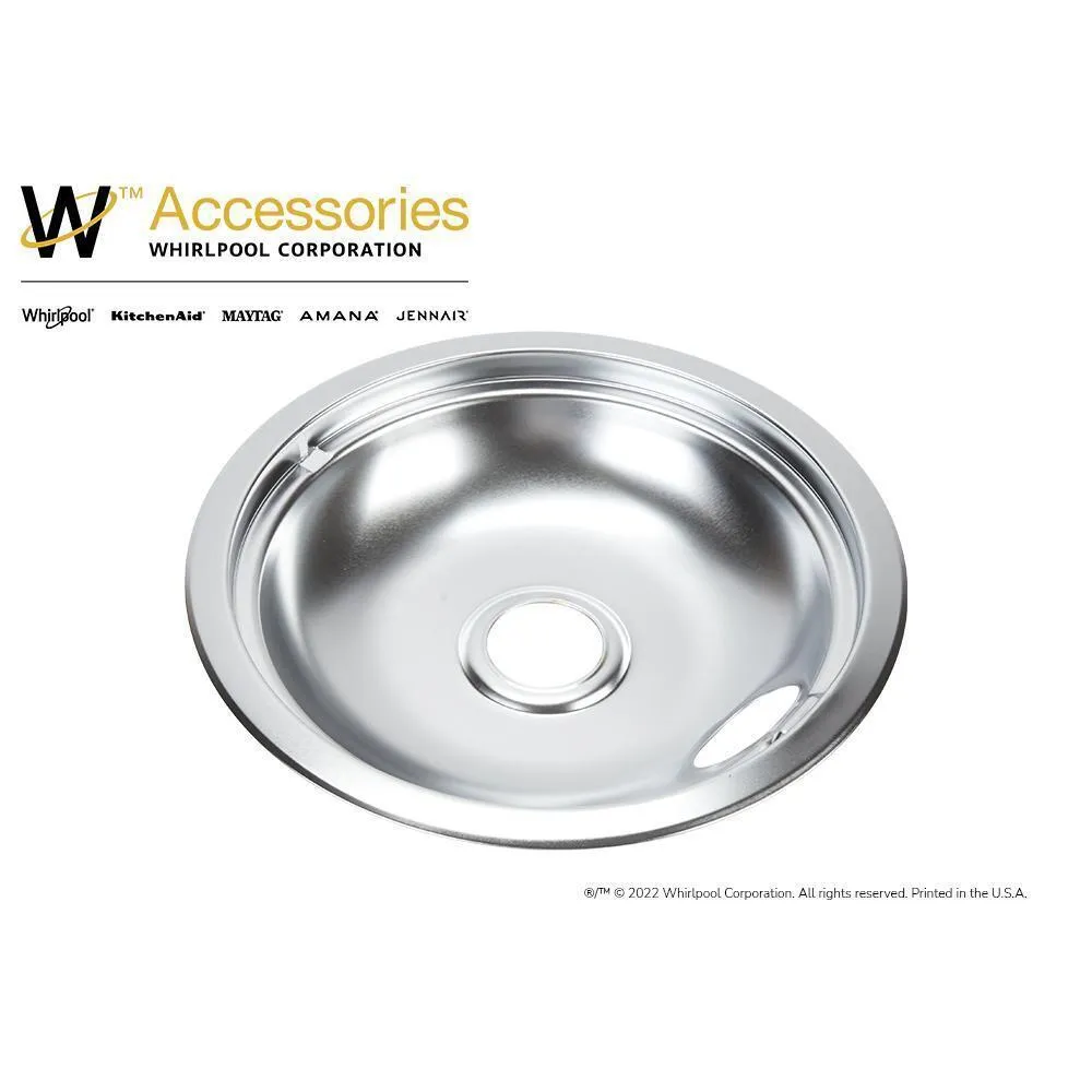 Jennair W10196405RW Electric Range Round Burner Drip Bowl. Chrome