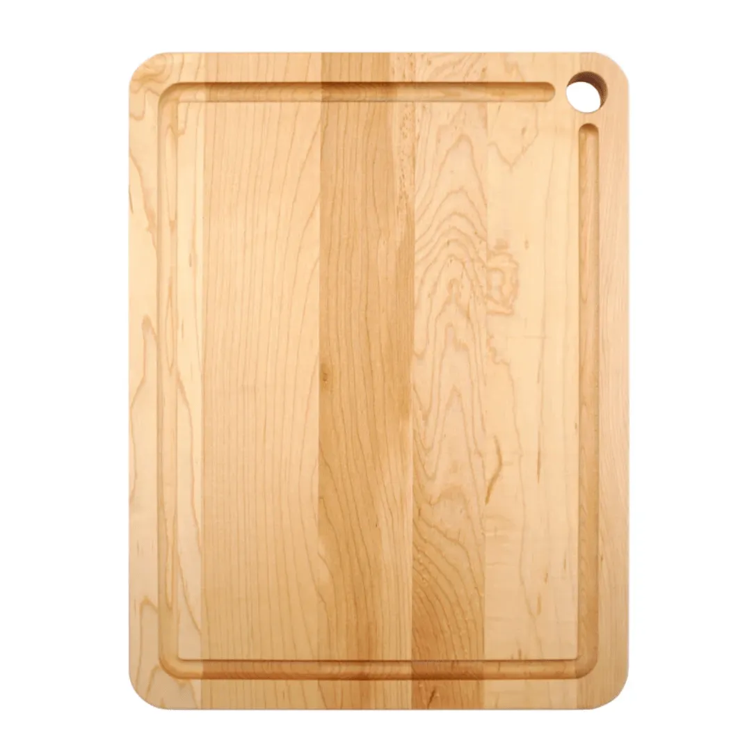 J.K. Adams Williston Maple Prep Cutting Board with Juice Groove - 16 x 12
