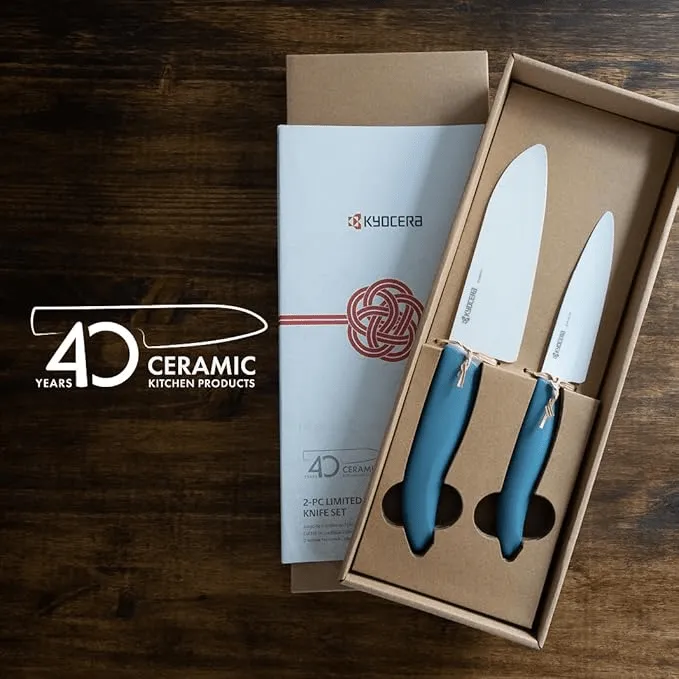 Kyocera 40th Anniversary Knife Set - Aegean Blue