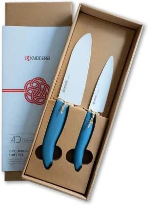 Kyocera 40th Anniversary Knife Set - Aegean Blue