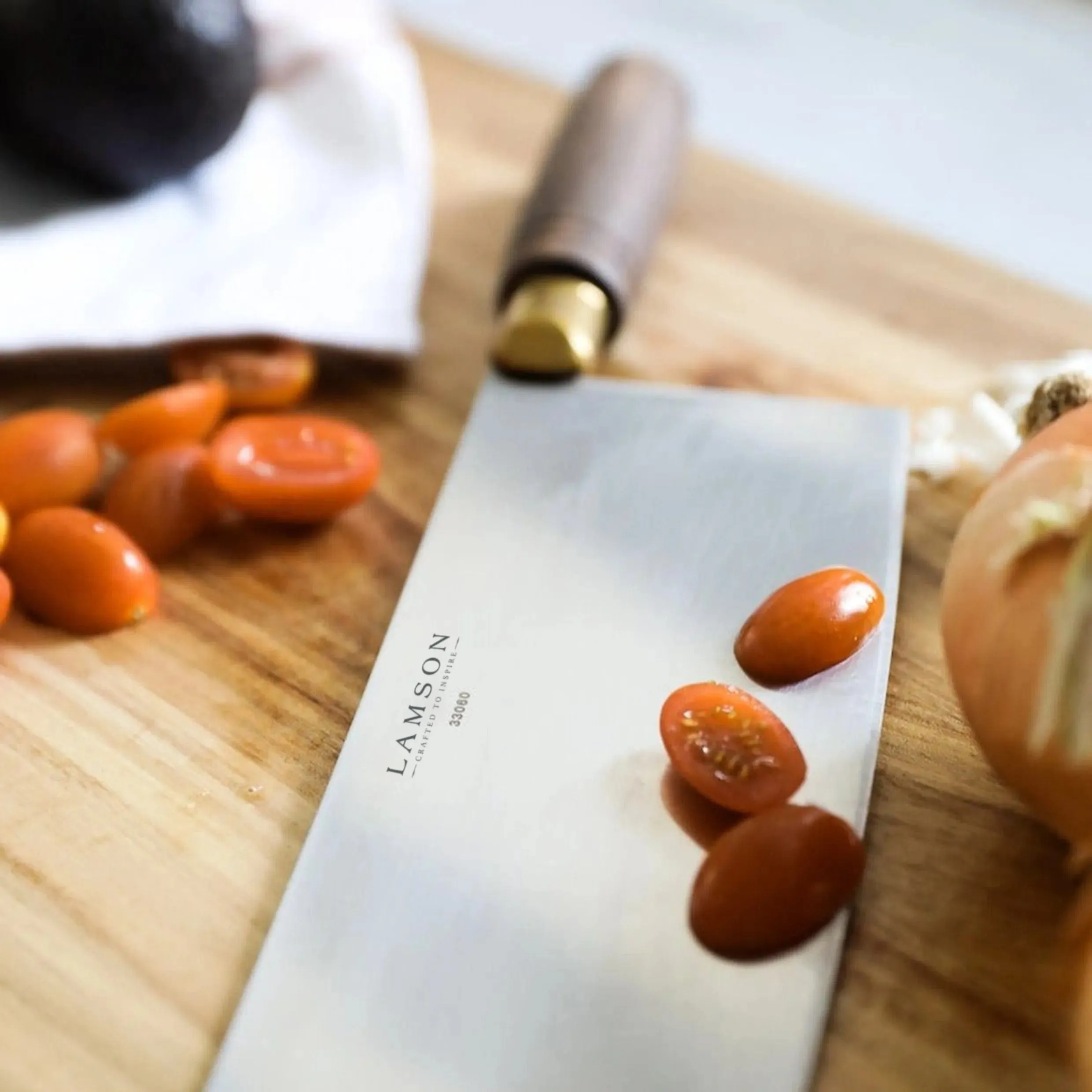 Lamson - Classic Chinese Vegetable Cleaver - Walnut Handle - 8
