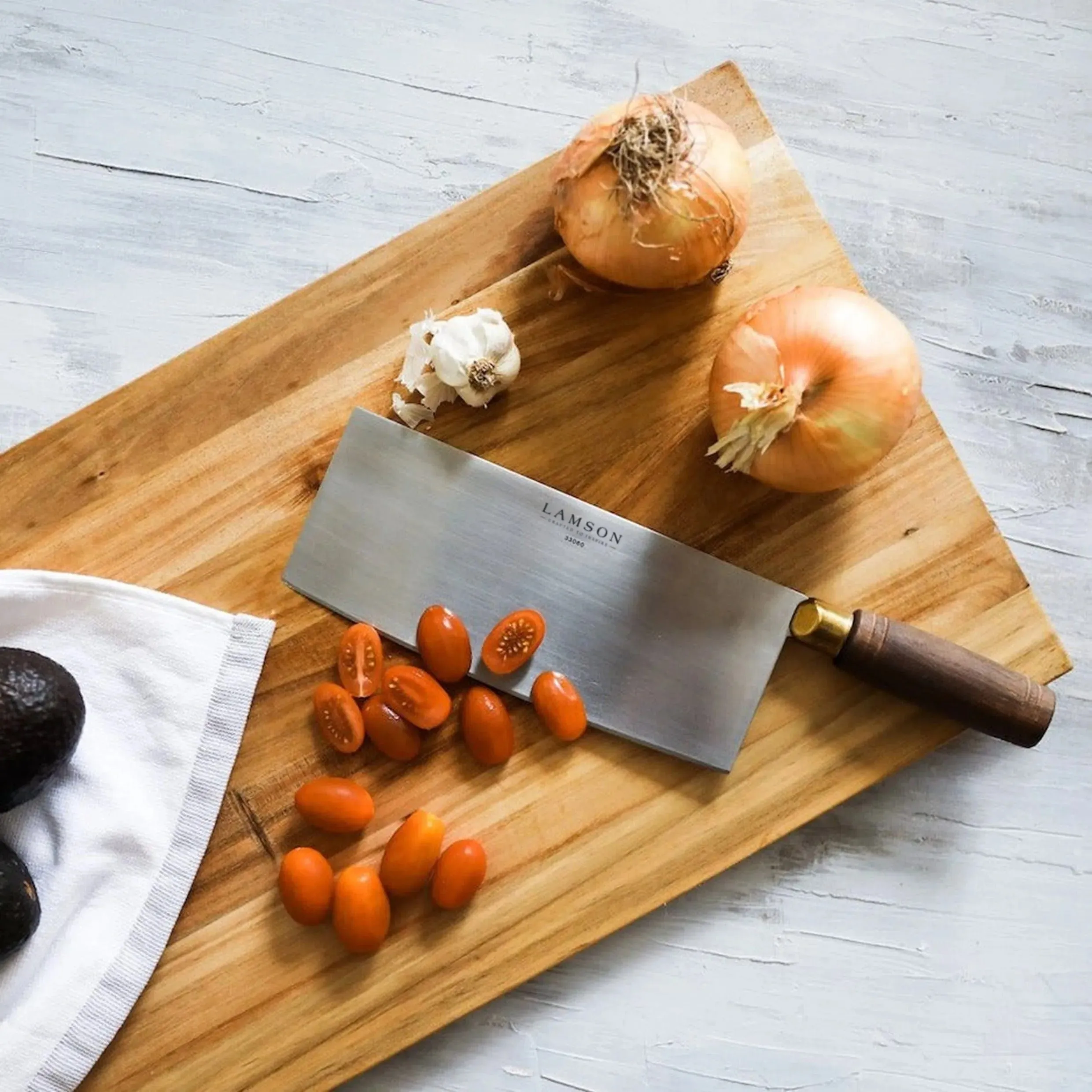 Lamson - Classic Chinese Vegetable Cleaver - Walnut Handle - 8