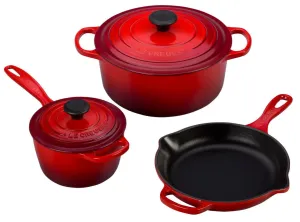 Le Creuset 5-Piece Signature Set. Cerise