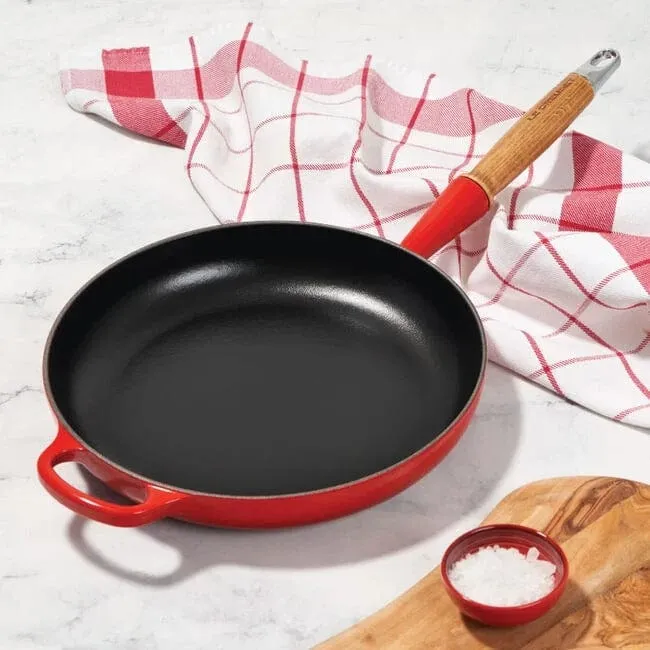 Le Creuset Fry Pan 10.25 Alpine Wood Handle