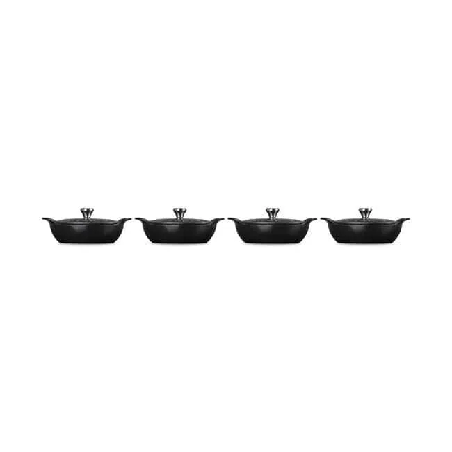Le Creuset Gourmand Collection Braiser with Lid - Licorice - Set of Four