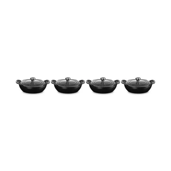 Le Creuset Gourmand Collection Braiser with Lid - Licorice - Set of Four