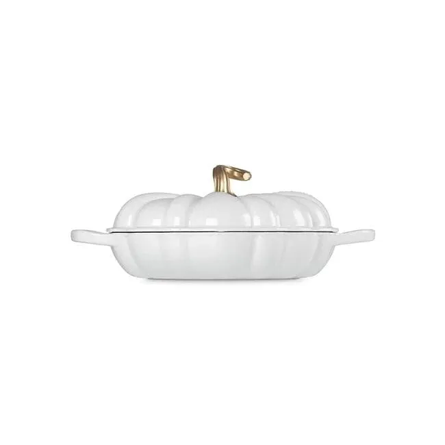 Le Creuset Pumpkin Braiser - White