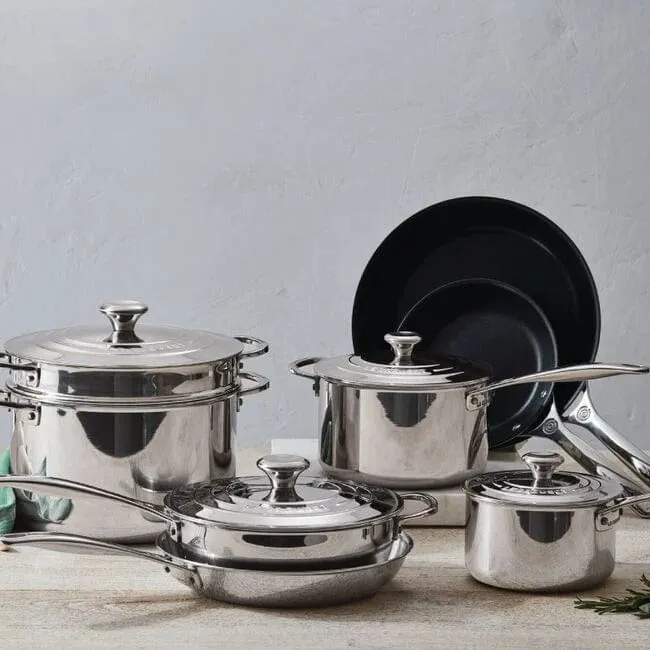 Le Creuset Signature Stainless Steel 12-Piece Cookware Set