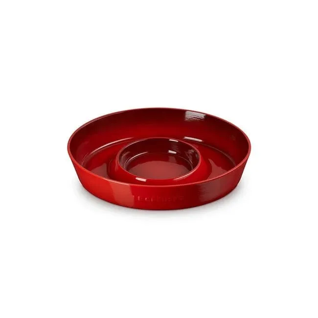 Le Creuset Stoneware Chip and Dip Platter - Cerise