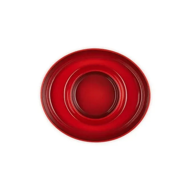 Le Creuset Stoneware Chip and Dip Platter - Cerise