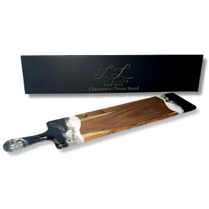Lynn & Liana Baguette Acacia Cheeseboard - Onyx - 5 x 24