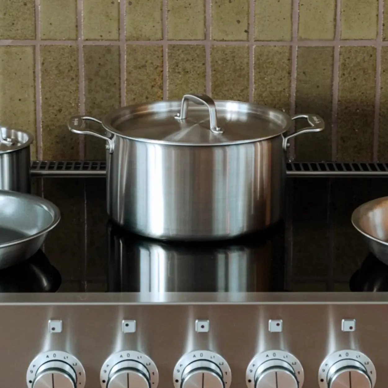 MADE IN 5-Ply Stainless Steel Stockpot with Lid. 12 Quart