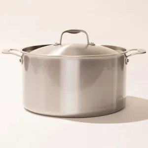 MADE IN 5-Ply Stainless Steel Stockpot with Lid. 12 Quart