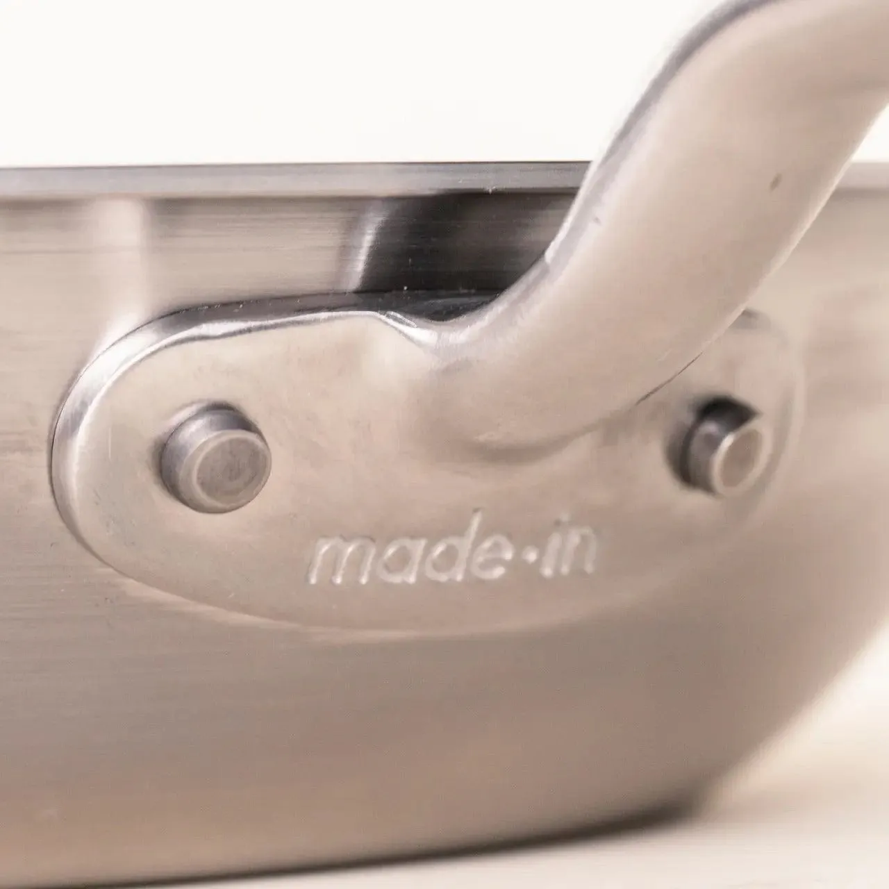 MADE IN Stainless 5-Ply Steel Fry Pan - 8. 10. 12 - Induction Friendly. Lifetime Warranty