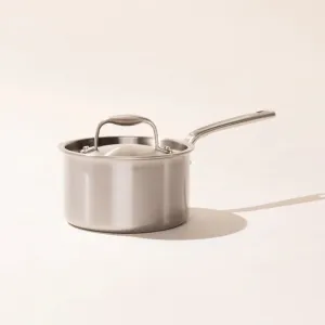 MADE IN  Stainless Steel Saucepan with Lid - 2 Quart - Made in Italy