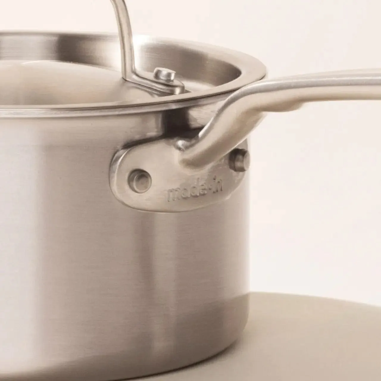MADE IN  Stainless Steel Saucepan with Lid - 2 Quart - Made in Italy