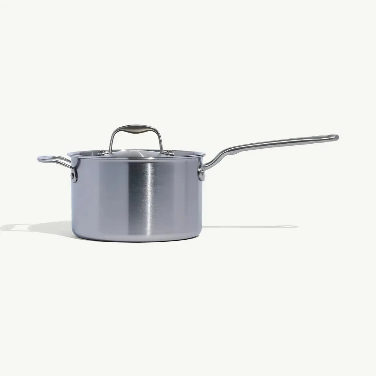 MADE IN Stainless Steel Saucepan with Lid - 4 Quart - Made in Italy