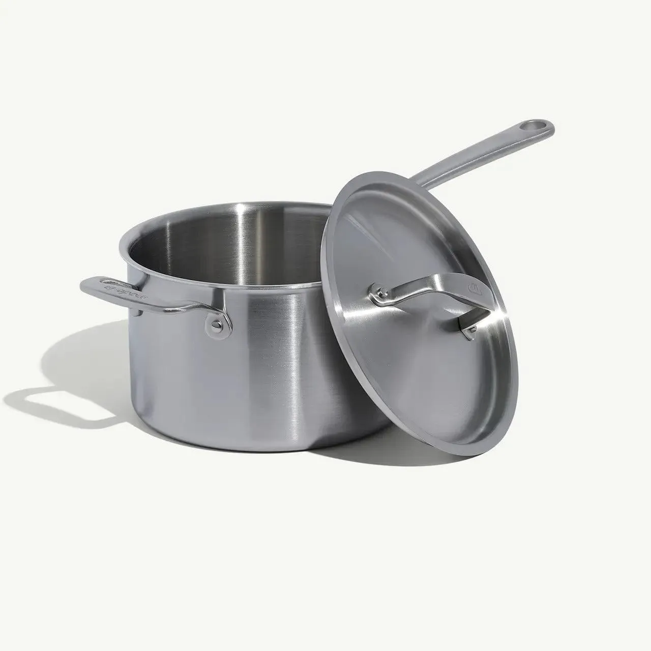 MADE IN Stainless Steel Saucepan with Lid - 4 Quart - Made in Italy