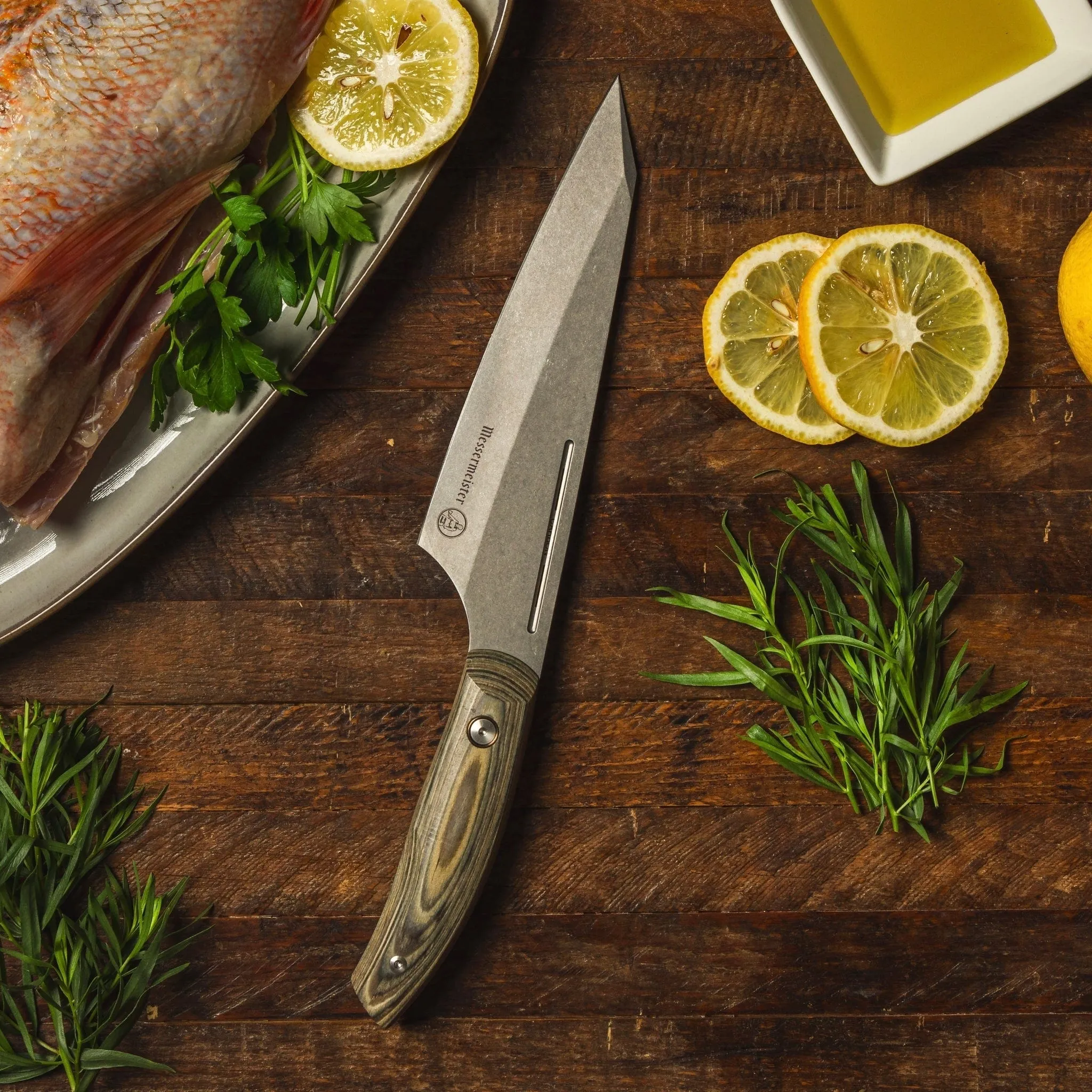 Messermeister Carbon Steel Chef's Knife. 6.5