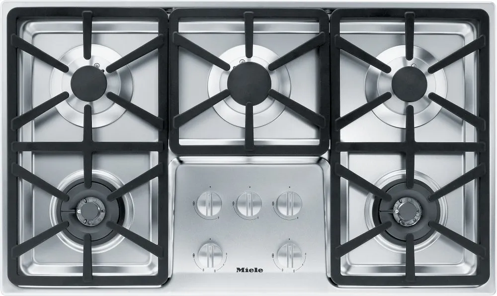 Miele KM3474LPSTAINLESSSTEEL Km 3474 Lp - Gas Cooktop With 2 Dual Wok Burners For Particularly Versatile Cooking Convenience.