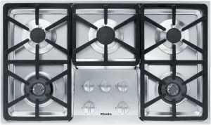 Miele KM3474LPSTAINLESSSTEEL Km 3474 Lp - Gas Cooktop With 2 Dual Wok Burners For Particularly Versatile Cooking Convenience.