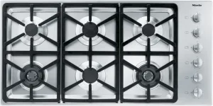 Miele KM3484GSTAINLESSSTEEL Km 3484 G - Gas Cooktop With 2 Dual Wok Burners For Particularly Versatile Cooking Convenience.