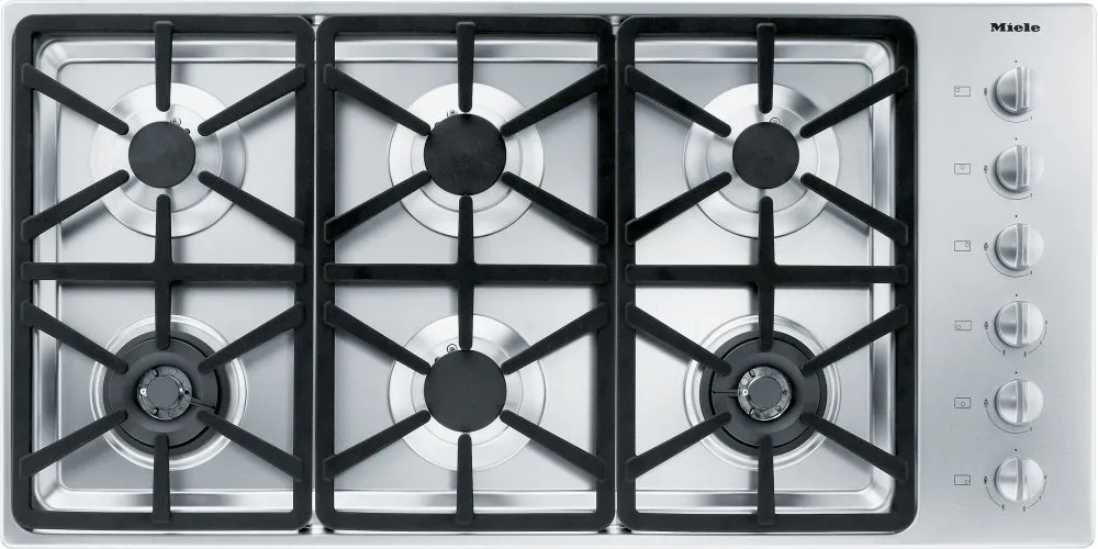 Miele KM3484GSTAINLESSSTEEL Km 3484 G - Gas Cooktop With 2 Dual Wok Burners For Particularly Versatile Cooking Convenience.