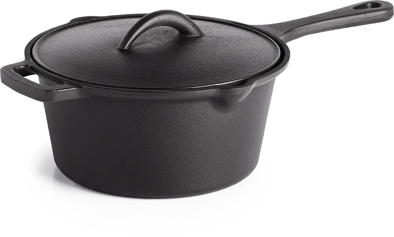Napoleon Bbq 56051 Cast Iron Sauce Pan With Lid