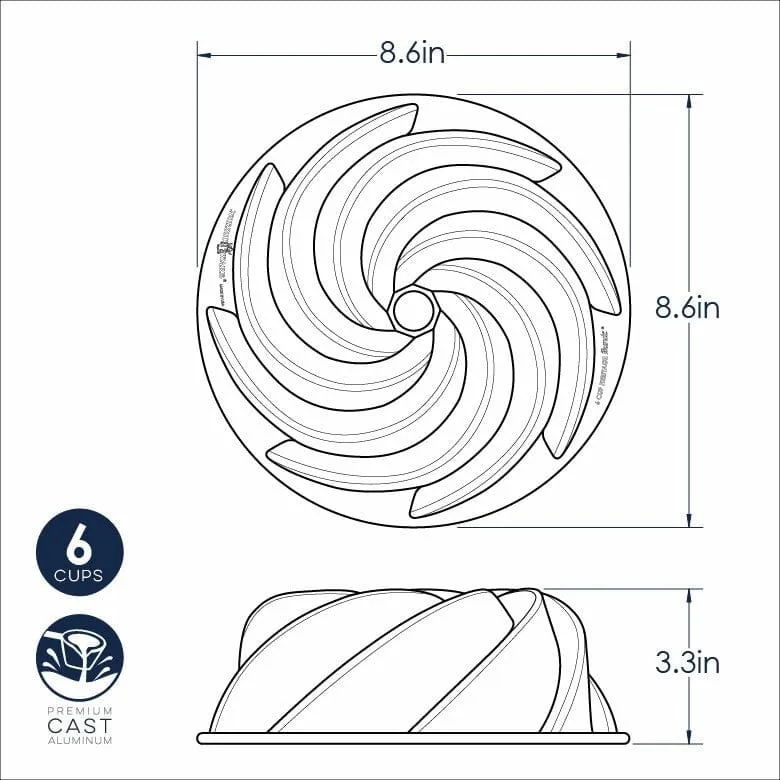 Nordic Ware 6 Cup Heritage Bundt Pan