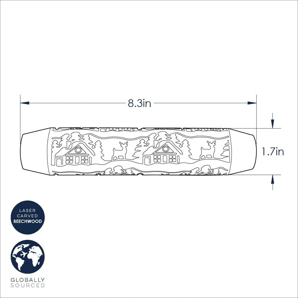 Nordic Ware Woodland Cottage Embossed Rolling Pin