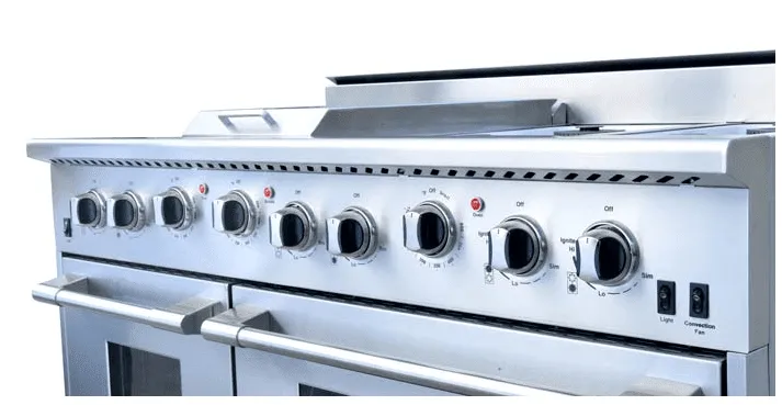 Nxr Ranges AK4807LP Nxr 48 Professional Range With Six Burners. Griddle. Convection Oven. Liquid Propane (Culinary Series)