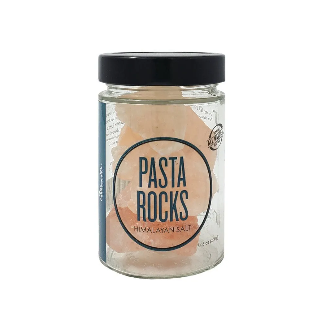Olivelle Gift Set - Bucatini Pasta. Pasta Rocks. Tuscan Herb Infused Olive Oil. Bruschetta Dried Herb Blend. Smokey Bacon Sea Salt