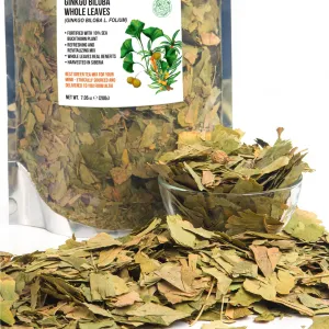 Organic Ginkgo Leaf Tea  200g Premium Ginkgo Biloba Leaves with Sea Buckthorn