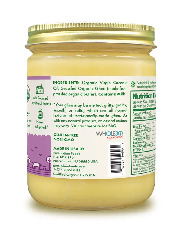 PRIMALFAT Coconut Ghee. Virgin & Certified Organic - 14.2 oz
