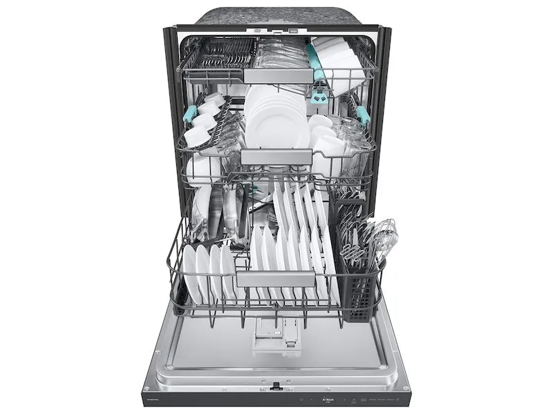 Samsung DW90F89T0UMT 38 Dba Bespoke Smart Dishwasher With 3Rd Rack Washing System In Fingerprint Resistant Matte Black Steel