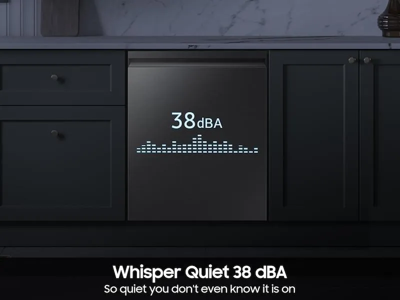 Samsung DW90F89T0UMTAA 38 Dba Bespoke Smart Dishwasher With 3Rd Rack Washing System In Fingerprint Resistant Matte Black Steel