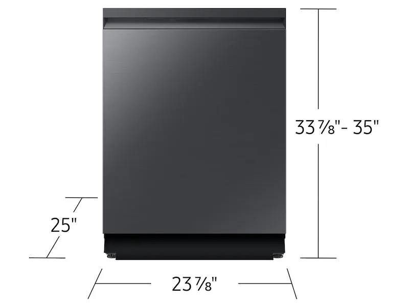 Samsung DW90F89T0UMTAA 38 Dba Bespoke Smart Dishwasher With 3Rd Rack Washing System In Fingerprint Resistant Matte Black Steel