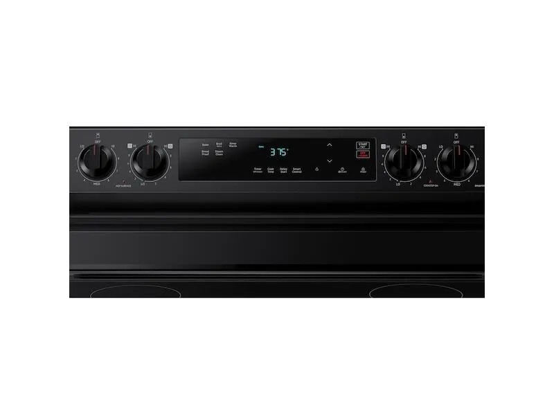 Samsung NE63A6111SB 6.3 Cu. Ft. Smart Freestanding Electric Range With Steam Clean In Black
