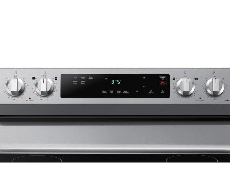 Samsung NE63A6111SS 6.3 Cu. Ft. Smart Freestanding Electric Range With Steam Clean In Stainless Steel