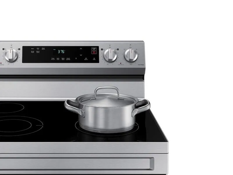 Samsung NE63A6111SS 6.3 Cu. Ft. Smart Freestanding Electric Range With Steam Clean In Stainless Steel