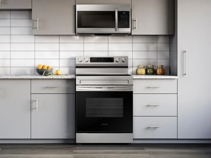Samsung NE63A6111SS 6.3 Cu. Ft. Smart Freestanding Electric Range With Steam Clean In Stainless Steel