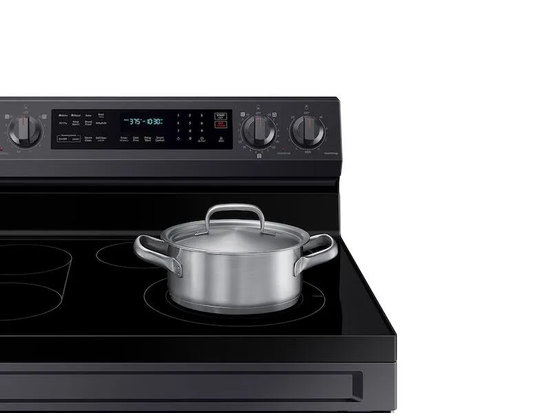 Samsung NE63A6711SG 6.3 Cu. Ft. Smart Freestanding Electric Range With No-Preheat Air Fry. Convection  & Griddle In Black Stainless Steel