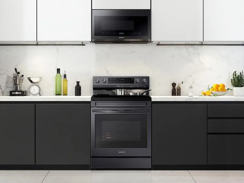 Samsung NE63A6711SG 6.3 Cu. Ft. Smart Freestanding Electric Range With No-Preheat Air Fry. Convection  & Griddle In Black Stainless Steel