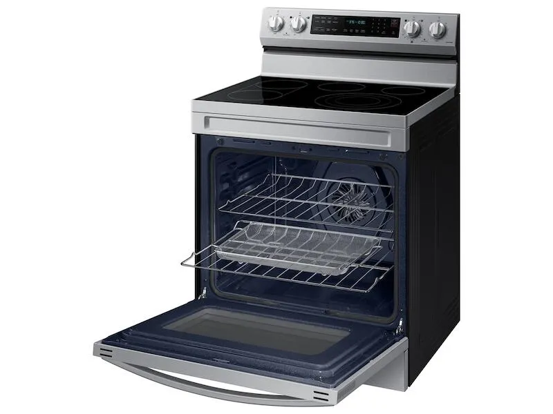 Samsung NE63A6711SS 6.3 Cu. Ft. Smart Freestanding Electric Range With No-Preheat Air Fry. Convection  & Griddle In Stainless Steel
