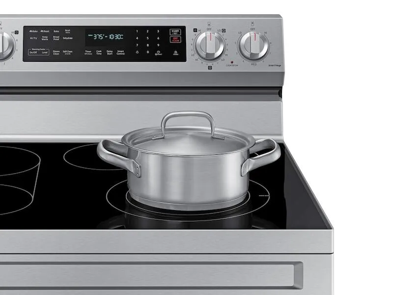 Samsung NE63A6711SS 6.3 Cu. Ft. Smart Freestanding Electric Range With No-Preheat Air Fry. Convection  & Griddle In Stainless Steel